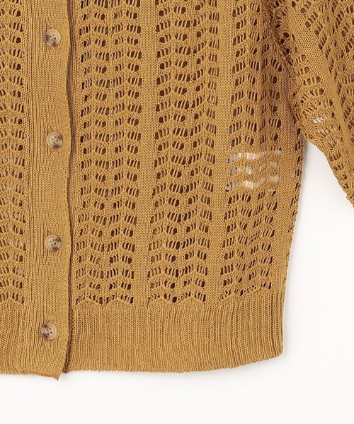 179/WG（イチナナキュウダブルジー）の「透かし編みカーディガン（カーディガン/ボレロ・レディース・オフホワイト/イエロー/グリーン・FREE）」の11枚目の写真