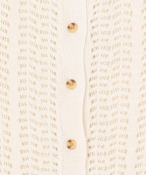 179/WG（イチナナキュウダブルジー）の「透かし編みカーディガン（カーディガン/ボレロ・レディース・オフホワイト/イエロー/グリーン・FREE）」の13枚目の写真