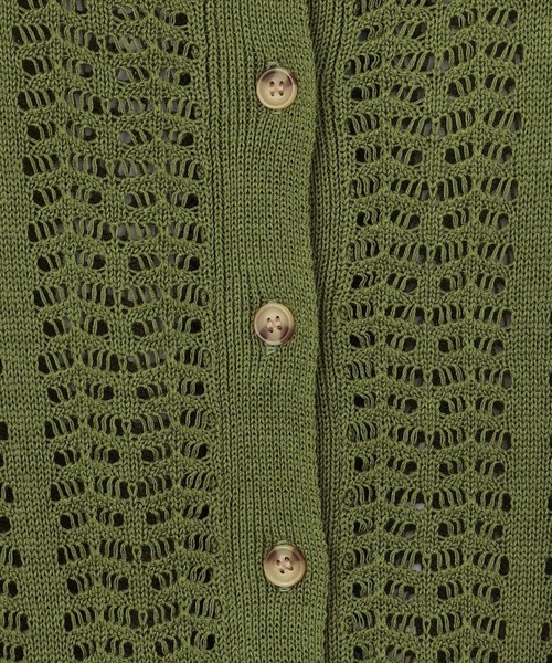 179/WG（イチナナキュウダブルジー）の「透かし編みカーディガン（カーディガン/ボレロ・レディース・オフホワイト/イエロー/グリーン・FREE）」の14枚目の写真