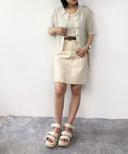 179/WG（イチナナキュウダブルジー）の「透かし編みカーディガン（カーディガン/ボレロ・レディース・オフホワイト/イエロー/グリーン・FREE）」の15枚目の写真