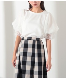 Settimissimo（セッティミッシモ）の「チュールカバードパフスリーブプルオーバー（Tシャツ/カットソー・レディース）」