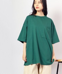 Revo. USAコットン×リサイクルコットンルーズシルエットポケットTee