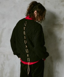 CASPER JOHN | Both sides lace knit/ボースサイズレースニット(ニット/セーター)