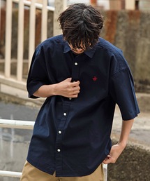 BEVERLY HILLS POLO CLUB | BEVERLY HILLS POLO CLUB ワンポイント刺繍入り5分袖ビッグシャツ(シャツ/ブラウス)