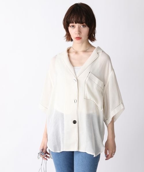 JEANASIS（ジーナシス）の「メッシュテーラードシャツSS/345952