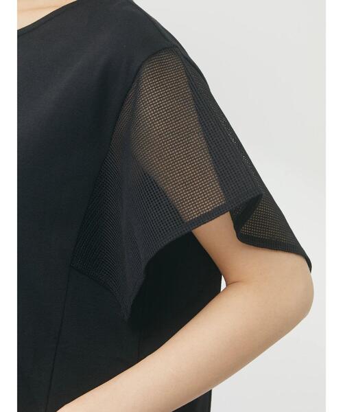 Green　Parks（グリーンパークス）の「袖メッシュドッキングプルオーバー（Tシャツ/カットソー・レディース・オフホワイト/ブラウン/ブラック・FREE）」の11枚目の写真