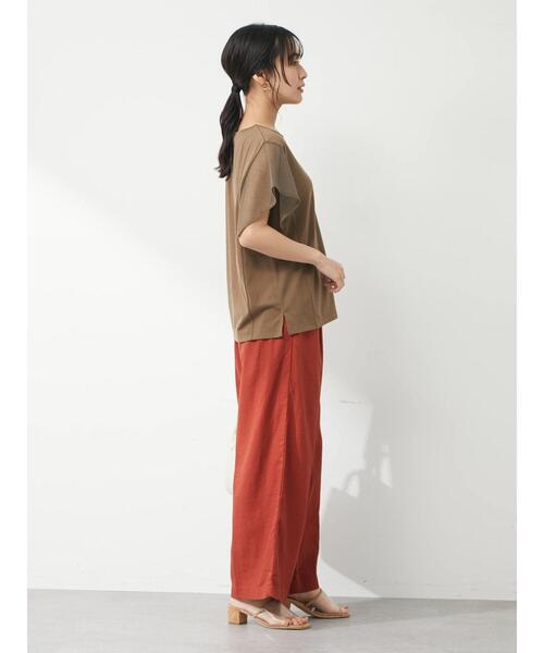 Green　Parks（グリーンパークス）の「袖メッシュドッキングプルオーバー（Tシャツ/カットソー・レディース・オフホワイト/ブラウン/ブラック・FREE）」の15枚目の写真