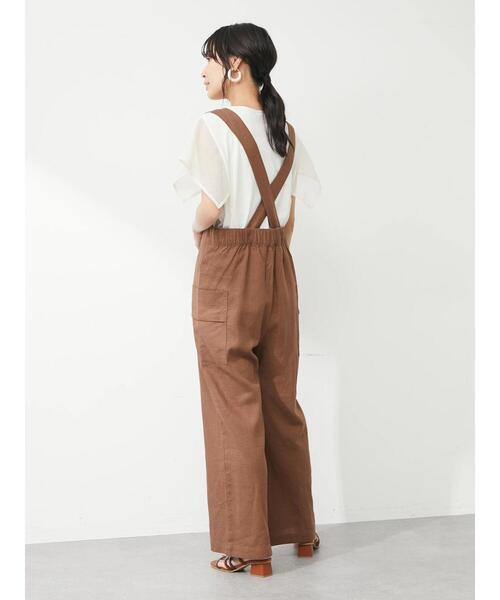 Green　Parks（グリーンパークス）の「袖メッシュドッキングプルオーバー（Tシャツ/カットソー・レディース・オフホワイト/ブラウン/ブラック・FREE）」の20枚目の写真