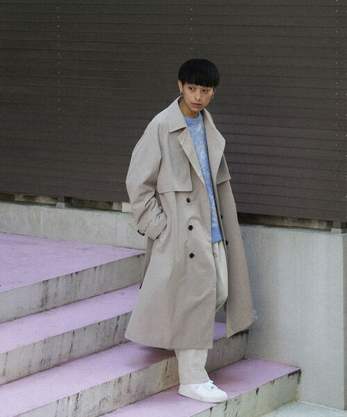 BeAMS DOT(ビームスドット)の「【WEB限定】BeAMS DOT / ビッグシルエット トレンチコート(トレンチコート・メンズ・ブラック/ベージュ・MEDIUM/LARGE)」の5枚目の写真