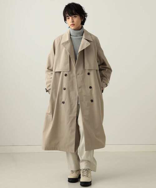 BeAMS DOT(ビームスドット)の「【WEB限定】BeAMS DOT / ビッグシルエット トレンチコート(トレンチコート・メンズ・ブラック/ベージュ・MEDIUM/LARGE)」の18枚目の写真