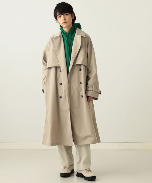BeAMS DOT(ビームスドット)の「【WEB限定】BeAMS DOT / ビッグシルエット トレンチコート(トレンチコート・メンズ・ブラック/ベージュ・MEDIUM/LARGE)」の20枚目の写真