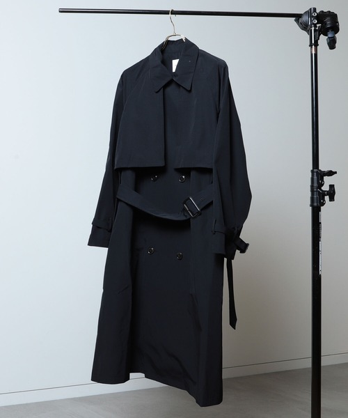 BeAMS DOT(ビームスドット)の「【WEB限定】BeAMS DOT / ビッグシルエット トレンチコート(トレンチコート・メンズ・ブラック/ベージュ・MEDIUM/LARGE)」の7枚目の写真