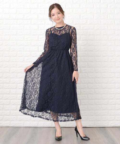 セール ブランド古着 長袖ワンピース ワンピース Lace Ladies レースレディース のファッション通販 Zozoused