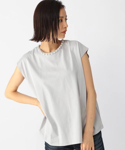 BARNYARDSTORM（バンヤードストーム）の「BARNYARDSTORM / パールノースリプルオーバー（Tシャツ/カットソー・レディース・ネイビー/グレー/カーキ・FREE）」の8枚目の写真