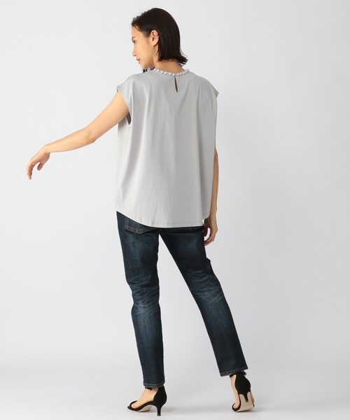 BARNYARDSTORM（バンヤードストーム）の「BARNYARDSTORM / パールノースリプルオーバー（Tシャツ/カットソー・レディース・ネイビー/グレー/カーキ・FREE）」の5枚目の写真