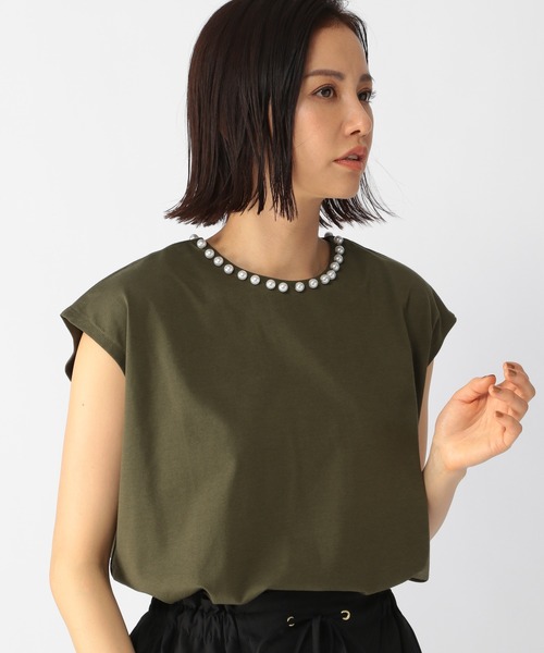 BARNYARDSTORM（バンヤードストーム）の「BARNYARDSTORM / パールノースリプルオーバー（Tシャツ/カットソー・レディース・ネイビー/グレー/カーキ・FREE）」の17枚目の写真