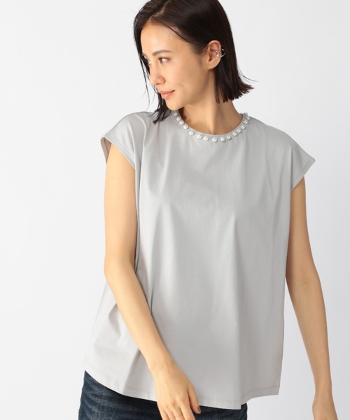 BARNYARDSTORM（バンヤードストーム）の「BARNYARDSTORM / パールノースリプルオーバー（Tシャツ/カットソー・レディース・ネイビー/グレー/カーキ・FREE）」の15枚目の写真