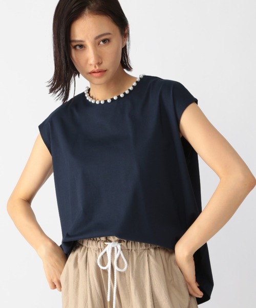 BARNYARDSTORM（バンヤードストーム）の「BARNYARDSTORM / パールノースリプルオーバー（Tシャツ/カットソー・レディース・ネイビー/グレー/カーキ・FREE）」の12枚目の写真