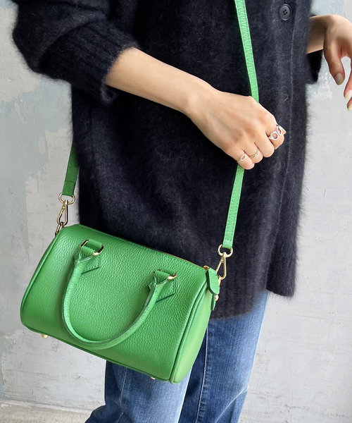 Spick & Span（スピックアンドスパン）の「【AULENTTI/オウレンティ】 ミニボストンバッグ（ボストンバッグ・レディース・ブラック/グリーン・FREE）」の10枚目の写真