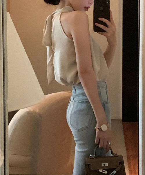 【d.i.a】ダイヤ キャミソール　ホルターネック PUBLIC TOKYO キャミソール hazyホルターネックラインキャミ