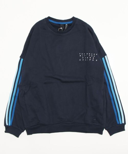 adidas(アディダス)の「adidas/アディダス クルーネックスウェット ワンポイントトレーナー/3ストライプス 裏毛/ユニセックス DO232(スウェット・メンズ・ブラック/ネイビー/グレー/ベージュ・S/M/L/2XL/XL/3XL)」の16枚目の写真