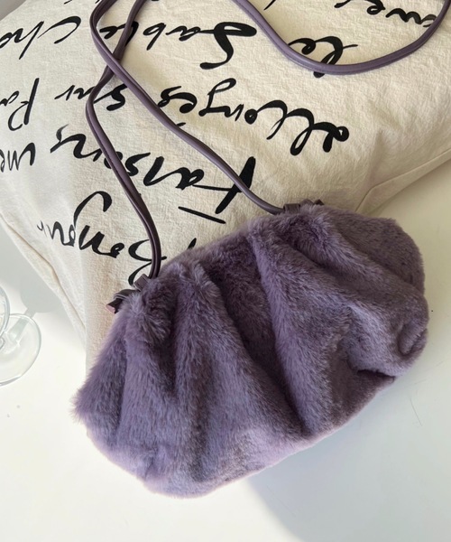 moment+（モーメントプラス）の「クラウドファーミニショルダーバッグ（ショルダーバッグ・レディース・アイボリー/パープル/ブラック・FREE）」の13枚目の写真