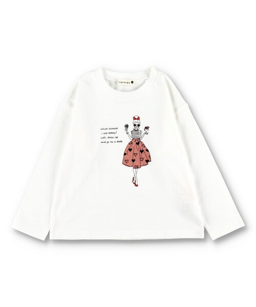 BRANSHES（ブランシェス）の「【プチプラ/ 綿100％】アソート長袖Tシャツ ロンT（Tシャツ/カットソー・キッズ・ピンク/アイボリー/その他/オフホワイト・100/110/120/90/130/140/150）」の5枚目の写真