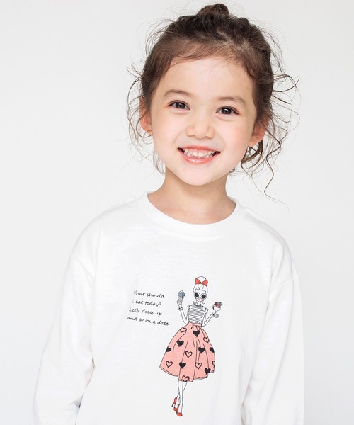 BRANSHES（ブランシェス）の「【プチプラ/ 綿100％】アソート長袖Tシャツ ロンT（Tシャツ/カットソー・キッズ・ピンク/アイボリー/その他/オフホワイト・100/110/120/90/130/140/150）」の2枚目の写真