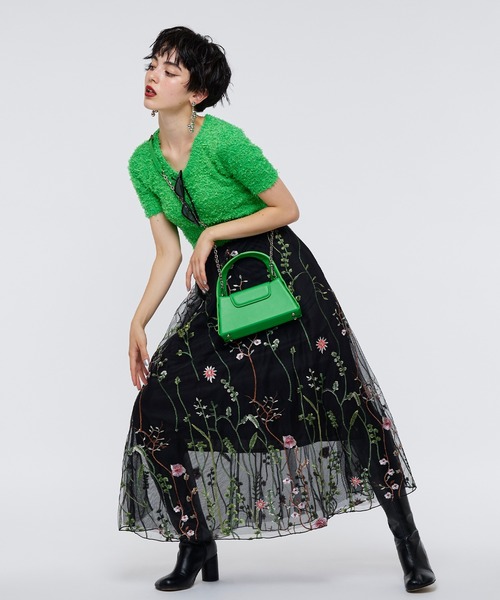 Narcissus(ナルシス)の「【Narcissus】スクエアバッグ(ハンドバッグ・レディース・グリーン/ブラック・FREE)」の12枚目の写真