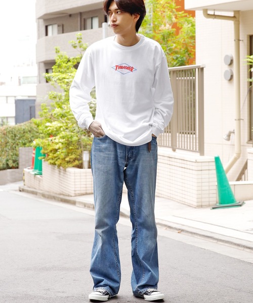 THRASHER(スラッシャー)の「ROOPTOKYO別注:THRASHER/スラッシャー Diamond Logo L/S TEE ダイヤモンドロゴロンT(Tシャツ/カットソー・メンズ・ホワイト/ブラック/カーキ・M/XXL/XL/L)」の14枚目の写真