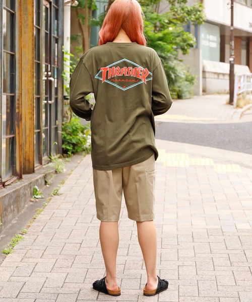 THRASHER(スラッシャー)の「ROOPTOKYO別注:THRASHER/スラッシャー Diamond Logo L/S TEE ダイヤモンドロゴロンT(Tシャツ/カットソー・メンズ・ホワイト/ブラック/カーキ・M/XXL/XL/L)」の22枚目の写真