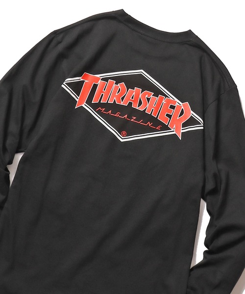THRASHER(スラッシャー)の「ROOPTOKYO別注:THRASHER/スラッシャー Diamond Logo L/S TEE ダイヤモンドロゴロンT(Tシャツ/カットソー・メンズ・ホワイト/ブラック/カーキ・M/XXL/XL/L)」の13枚目の写真