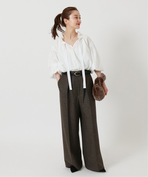 タグ付新品　IENA イエナ ストレッチツィード タックバギーパンツ IENA（イエナ）の「ストレッチツィードタックバギーパンツ（その他