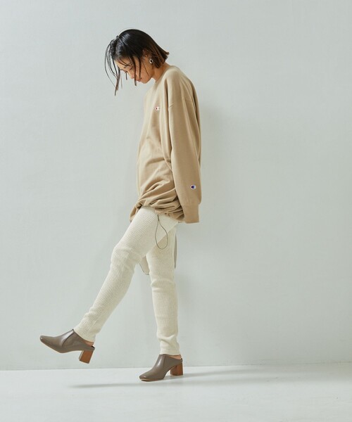 FREAK'S STORE(フリークスストア)の「リブレギンス(レギンス/スパッツ・レディース・ブラック/グレー/ナチュラル・フリ-)」の5枚目の写真