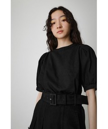 AZUL by moussy | DENIM PUFF BLOUSE/デニムパフブラウス(Tシャツ/カットソー)