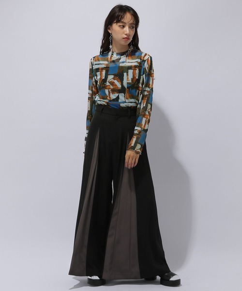 HARE（ハレ）の「BOXタックワイドパンツ(HARE)（その他パンツ・レディース・ブラック/ボルドー・FREE）」の9枚目の写真