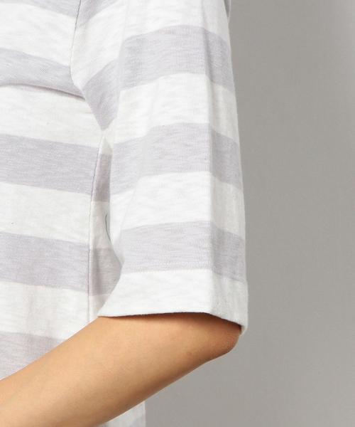 coen（コーエン）の「ボートネックボーダーカットソー（Tシャツ/カットソー・レディース・ライトグレー/ライトブルー/ネイビー/イエロー/ホワイト・LARGE/MEDIUM）」の11枚目の写真