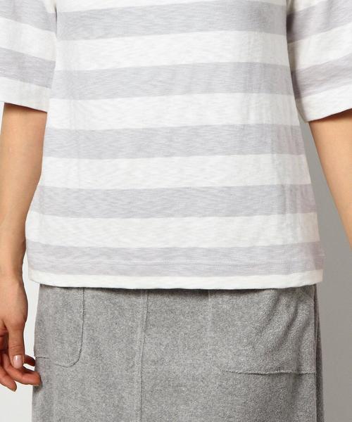 coen（コーエン）の「ボートネックボーダーカットソー（Tシャツ/カットソー・レディース・ライトグレー/ライトブルー/ネイビー/イエロー/ホワイト・LARGE/MEDIUM）」の12枚目の写真