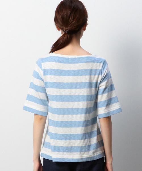 coen（コーエン）の「ボートネックボーダーカットソー（Tシャツ/カットソー・レディース・ライトグレー/ライトブルー/ネイビー/イエロー/ホワイト・LARGE/MEDIUM）」の19枚目の写真