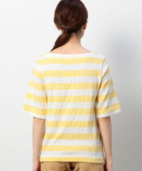 coen（コーエン）の「ボートネックボーダーカットソー（Tシャツ/カットソー・レディース・ライトグレー/ライトブルー/ネイビー/イエロー/ホワイト・LARGE/MEDIUM）」の21枚目の写真