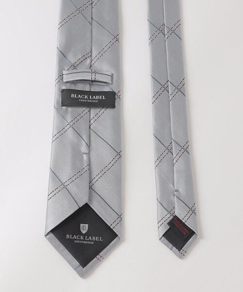BLACK LABEL CRESTBRIDGE(ブラックレーベル・クレストブリッジ)の「カラーストライプラインサテンチェックタイ(ネクタイ・メンズ・ライトグレー/ネイビー/レッド・FREE)」の6枚目の写真