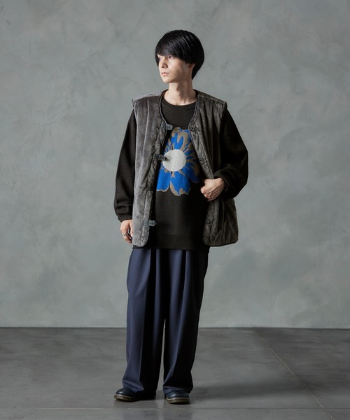 NILWAY（ニルウェイ）の「リバーシブル キルティング ボアファー ベスト（ベスト・レディース・ブラック×グリーン/グレー系/ベージュ系・MEDIUM/LARGE）」の20枚目の写真