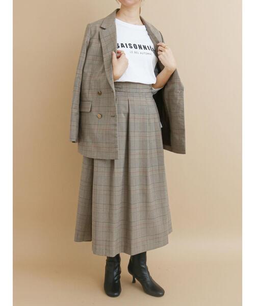 Te chichi（テチチ）の「サイドバックルタックスカート【セットアップ可】（スカート・レディース・ベージュ/ネイビー/ブラウン・SMALL/MEDIUM）」の14枚目の写真