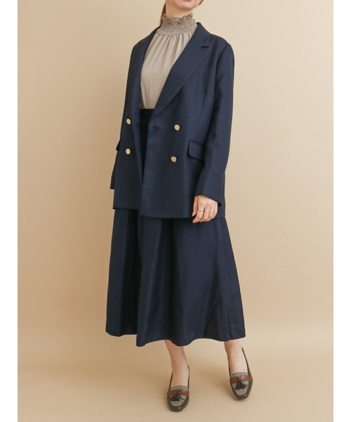 Te chichi（テチチ）の「サイドバックルタックスカート【セットアップ可】（スカート・レディース・ベージュ/ネイビー/ブラウン・SMALL/MEDIUM）」の7枚目の写真