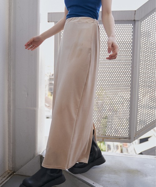 インポートロッサ　アルバロッサ　ロングスカート　プリーツスカート　婦人服 セール】プリーツロングフレアスカート（スカート）｜N.s（エヌ