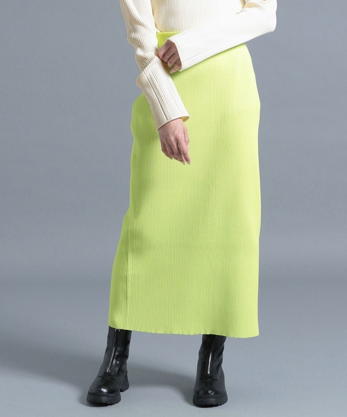 HEREIAM(ヘレイアム)の「【HEREIAM】スポーティーリブスカート(スカート・レディース・ブラック/ライトイエロー/グリーン/パープル/グレー/オレンジ/バーガンディー/ブルー/ホワイト・SMALL/MEDIUM)」の8枚目の写真