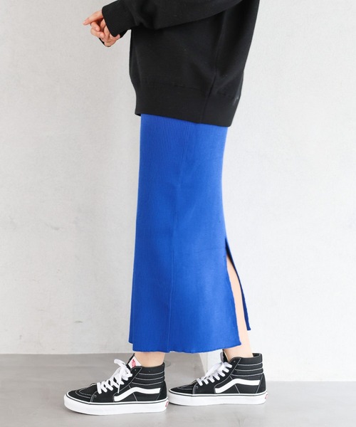 HEREIAM(ヘレイアム)の「【HEREIAM】スポーティーリブスカート(スカート・レディース・ブラック/ライトイエロー/グリーン/パープル/グレー/オレンジ/バーガンディー/ブルー/ホワイト・SMALL/MEDIUM)」の6枚目の写真