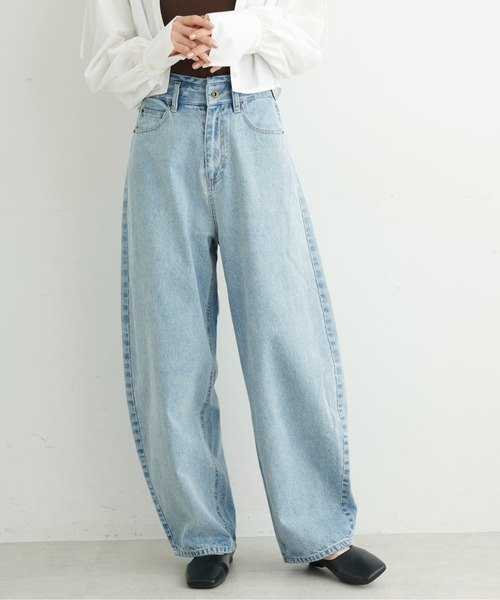 FREE'S MART（フリーズマート）の「◇デニムエッグパンツ（デニムパンツ・レディース・ライトインディゴブルー/ワンウォッシュ・MEDIUM/SMALL）」の5枚目の写真