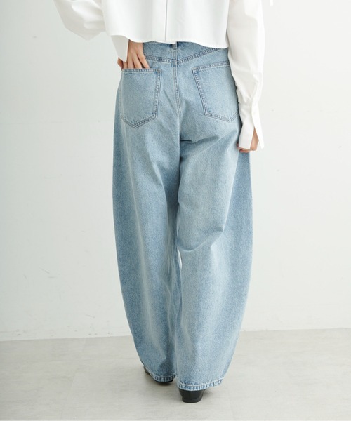FREE'S MART（フリーズマート）の「◇デニムエッグパンツ（デニムパンツ・レディース・ライトインディゴブルー/ワンウォッシュ・MEDIUM/SMALL）」の7枚目の写真