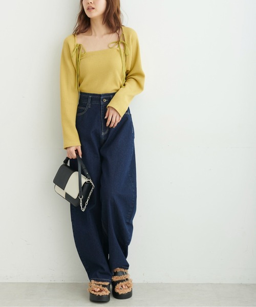 FREE'S MART（フリーズマート）の「◇デニムエッグパンツ（デニムパンツ・レディース・ライトインディゴブルー/ワンウォッシュ・MEDIUM/SMALL）」の17枚目の写真